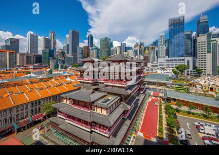 Buddha Toothe Relic Temple in Chinatown in Singapur Stockfoto