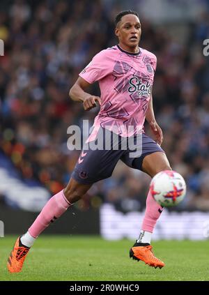 Brighton und Hove, England, 8. Mai 2023. Yerry Mina of Everton während des Premier League-Spiels im AMEX Stadium, Brighton und Hove. Das Bild sollte lauten: Paul Terry/Sportimage Stockfoto