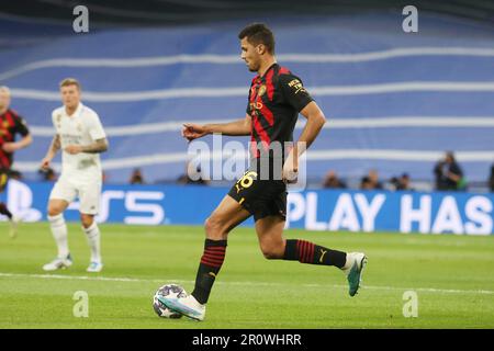 Madrid, Spanien. 09. Mai 2023. Rodri of Manchester City während der UEFA Champions League, Halbfinals, 1.-beiniges Fußballspiel zwischen Real Madrid und Manchester City am 9. Mai 2023 im Santiago Bernabeu Stadion in Madrid, Spanien - Foto Laurent Lairys/DPPI Credit: DPPI Media/Alamy Live News Stockfoto