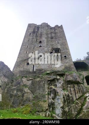 Alte keltische Hausmauer, Blarney Castle in Irland, alte keltische Festung Stockfoto