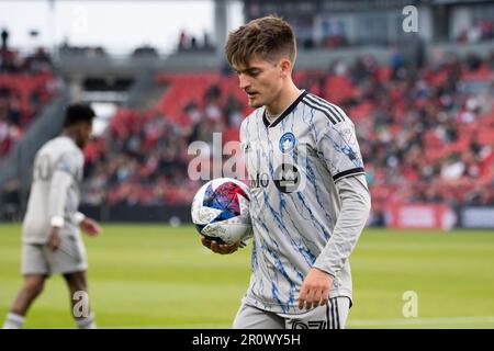 Toronto, Kanada. 09. Mai 2023. Sean Rea #27 in Aktion während des kanadischen Meisterschaftsspiels zwischen dem FC Toronto und dem CF Montreal. Das Spiel endete 1-2 für CF Montreal. Kredit: SOPA Images Limited/Alamy Live News Stockfoto