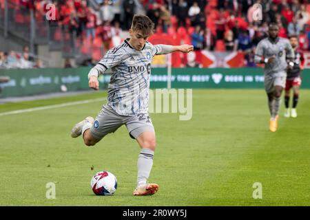 Toronto, Kanada. 09. Mai 2023. Sean Rea #27 in Aktion während des kanadischen Meisterschaftsspiels zwischen dem FC Toronto und dem CF Montreal. Das Spiel endete 1-2 für CF Montreal. Kredit: SOPA Images Limited/Alamy Live News Stockfoto