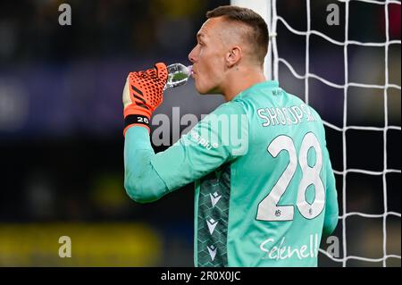 Verona, Italien. 21. April 2023. Bolognas Lukasz Skorupski während des Spiels Hellas Verona FC gegen Bologna FC, italienisches Fußballspiel Serie A in Verona, Italien, April 21 2023 Kredit: Independent Photo Agency/Alamy Live News Stockfoto