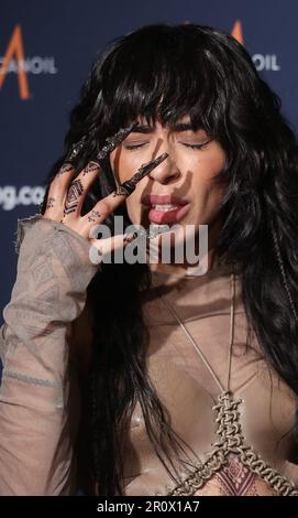 Zagreb, Kroatien. 09. Mai 2023. Loreen aus Schweden zieht nach dem Halbfinale 1 der Eurovision 2023 am 9. Mai 2023 in der Liverpool Arena in Liverpool, England, Lose. Foto: Sanjin Strukic/PIXSELL Credit: Pixsell/Alamy Live News Stockfoto