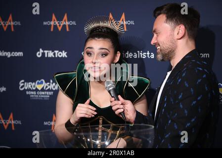 Zagreb, Kroatien. 09. Mai 2023. Alessandra aus Norwegen zieht nach dem Halbfinale 1 der Eurovision 2023 am 9. Mai 2023 in der Liverpool Arena in Liverpool, England, Lose. Foto: Sanjin Strukic/PIXSELL Credit: Pixsell/Alamy Live News Stockfoto