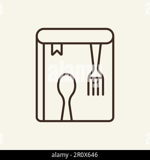 Symbol für Kochbuchzeile Stock Vektor