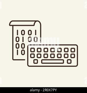 Symbol für binäre Codezeile Stock Vektor