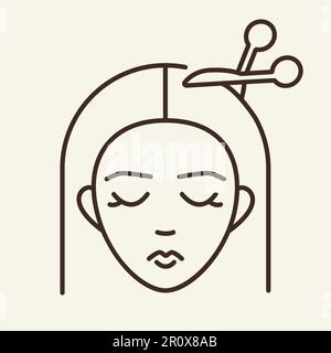 Symbol für Haarschnittlinie Stock Vektor