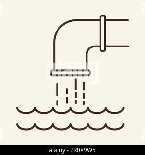 Symbol für Linie für flüssigen Abfall Stock Vektor