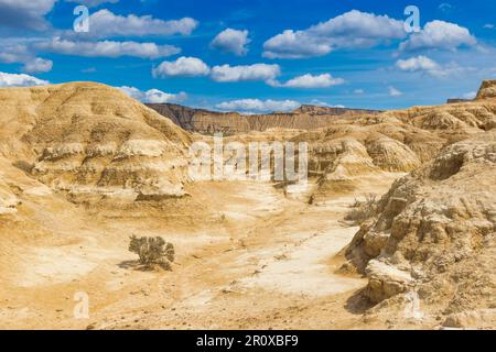 Canyons in Bardenas Reales, Navarre, Spanien Stockfoto