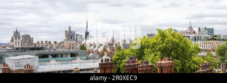 Panorama auf dem Dach von London von der Chancery Lane mit Blick nach Westen Stockfoto