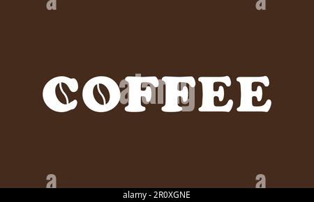 Kaffee Typografie Textlogo-Design. Kaffee Typographisches Word-Logo Vector Design Für Unternehmen. Stock Vektor