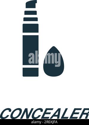 Concealer-Symbol. Einfarbiges einfaches Schild aus der Beauty- und Körperpflegesammlung. Concealer Symbol für Logo, Vorlagen, Webdesign und Infografiken. Stock Vektor
