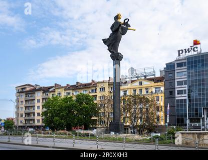 Sofia, Bulgarien. Mai 2023. Statue der Sveta Sofia auf dem Boulevard Todor Alexandrov im Stadtzentrum Stockfoto