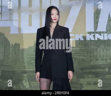 10. Mai 2023 – Seoul, Südkorea: Südkoreanische Schauspielerin Esom, Fotoanruf für die Pressekonferenz des Schwarzen Ritters der Netflix-Serie am 10. Mai 2023 in Seoul, Südkorea. Der Film wird am 12. Mai eröffnet. (Foto: Lee Young-ho/Sipa USA) Stockfoto