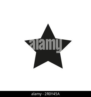 Schwarzes Sternsymbol-Vektordesign auf weißem Hintergrund Stock Vektor