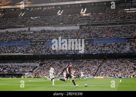 9. Mai 2023; Santiago Bernabeu Stadion, Madrid, Spanien, Champions League Fußball, Halbfinale, First Leg, Real Madrid gegen Manchester City; 900/Cordon Press Stockfoto