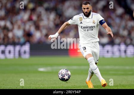 Madrid, Spanien. 09. Mai 2023. XXXXX und XXXXX während Real Madrid gegen Manchester City F.C. Champions League-Spiel am 09. Mai 2023 im Santiago Bernabeu Stadion in Madrid, Spanien. Foto: Cebolla/Senis/ALFAQUI/ABACAPRESS.COM Kredit: Abaca Press/Alamy Live News Stockfoto