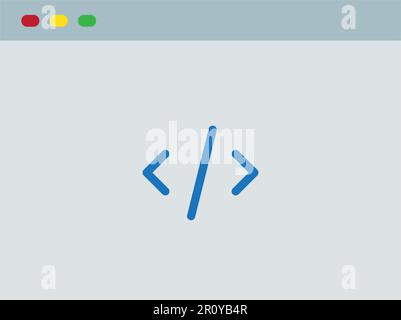 Vektorbild des Codesymbols. Geeignet für mobile Apps, Web-Apps und Printmedien. Stock Vektor