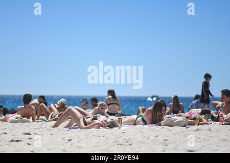 Cannes, Frankreich. 10. Mai 2023. Illustration vor dem Internationalen Filmfestival 76. in Cannes im Palais des Festivals in Cannes, Südfrankreich am 02. Mai 2023. Foto: Lionel Urman/ABACAPRESS.COM Kredit: Abaca Press/Alamy Live News Stockfoto