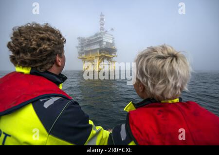 NORDSEE - 10/05/2023, Umspannwerk (Steckdose) für Offshore-Windparks. Dadurch wird Windenergie von den Windparks zum Festland transportiert. ANP JEROEN JUMELET niederlande raus - belgien raus Stockfoto