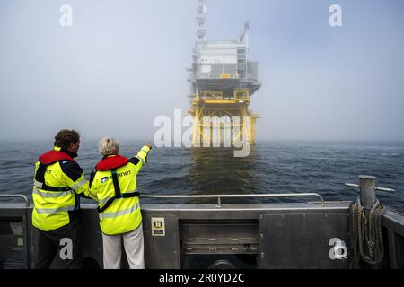 NORDSEE - 10/05/2023, Umspannwerk (Steckdose) für Offshore-Windparks. Dadurch wird Windenergie von den Windparks zum Festland transportiert. ANP JEROEN JUMELET niederlande raus - belgien raus Stockfoto