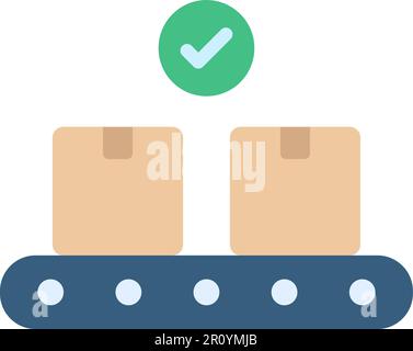 Vektorbild des Symbols „Endfertigung“. Geeignet für mobile Apps, Web-Apps und Printmedien. Stock Vektor