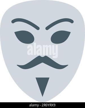 Vektorbild des Hacker-Masken-Symbols. Geeignet für mobile Apps, Web-Apps und Printmedien. Stock Vektor