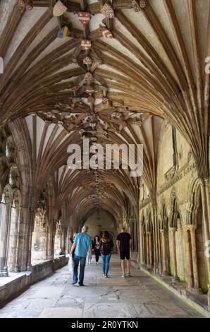 Kloster der Kathedrale von Canterbury in der Stadt Canterbury, Kent, Großbritannien Stockfoto