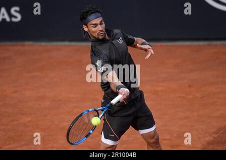 Rom, Italien. 10. Mai 2023. Fabio Fognini aus Italien während seines Spiels gegen Andy Murray aus Großbritannien beim Internazionali BNL d'Italia Tennis Turnier im Foro Italico in Rom am 10. Mai 2023. Kredit: Insidefoto di andrea staccioli/Alamy Live News Stockfoto