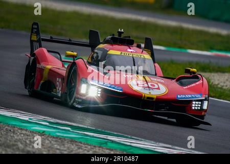 Monza, Italien. 10. Mai 2023. Ferrari 499P Hypercar während des Testtags der Weltausdauermeisterschaft am 10. Mai 2023 in Autodromo Nazionale Monza, Italien Photo Alessio Morgese / E-Mage Credit: Alessio Morgese/Alamy Live News Stockfoto