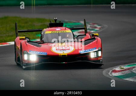 Monza, Italien. 10. Mai 2023. Ferrari 499P Hypercar während des Testtags der Weltausdauermeisterschaft am 10. Mai 2023 in Autodromo Nazionale Monza, Italien Photo Alessio Morgese / E-Mage Credit: Alessio Morgese/Alamy Live News Stockfoto