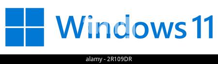 Windows 11-Logo. Design kann für Web- und mobile Apps verwendet werden. Editorialvektorsymbol Stock Vektor