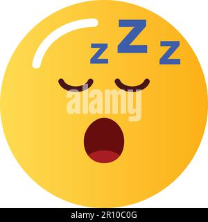 Vektorbild des Symbols für das schlafende Gesicht. Geeignet für mobile Apps, Web-Apps und Printmedien. Stock Vektor