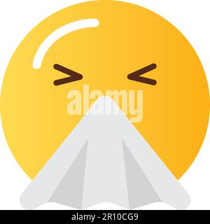 Vektorbild des Niesgesichtssymbols. Geeignet für mobile Apps, Web-Apps und Printmedien. Stock Vektor