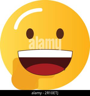 Vektorbild des Denkgesichtssymbols. Geeignet für mobile Apps, Web-Apps und Printmedien. Stock Vektor