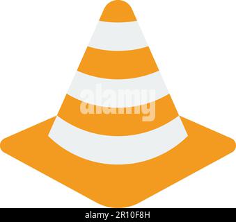 Vektorbild des Verkehrskonus-Symbols. Geeignet für mobile Apps, Web-Apps und Printmedien. Stock Vektor