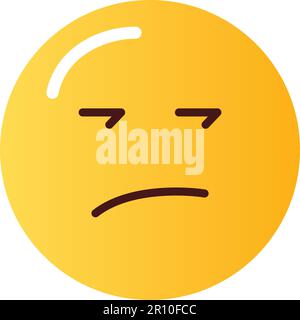 Nicht amüsiertes Vektorbild des Gesichtsymbols. Geeignet für mobile Apps, Web-Apps und Printmedien. Stock Vektor