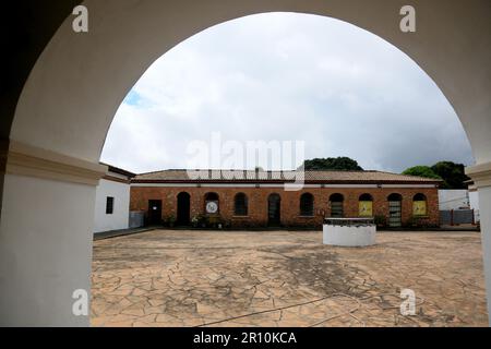 salvador, bahia, brasilien - 8. Mai 2023: Blick auf die Festung Santo Antonio Alem do Carmo in der Region des historischen Zentrums in der Stadt Salvador. Stockfoto