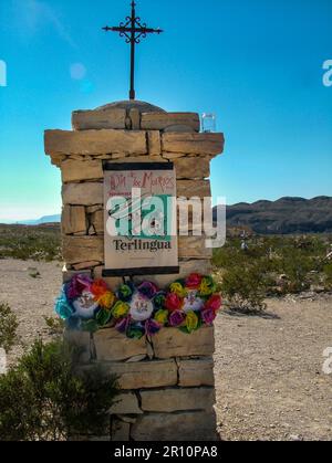 Terlingua Friedhof in Texas Stockfoto