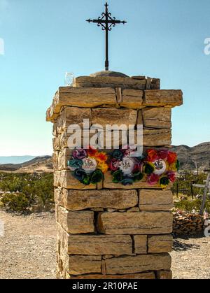 Terlingua Friedhof in Texas Stockfoto