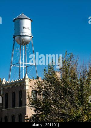Marfa Water Tower in West Texas Stockfoto