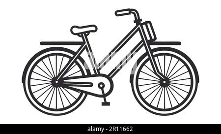 Fahrradsymbol auf weißem Hintergrund. Vektordarstellung Stock Vektor