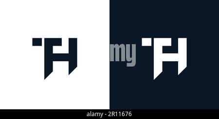 Modernes und starkes Logo mit den Initialen „TH“ Stock Vektor