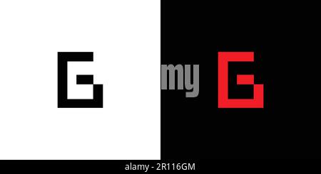 Einfaches und einzigartiges Logo mit G-Initialen Stock Vektor