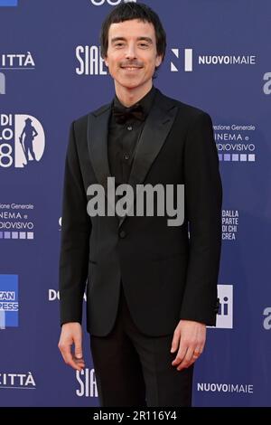 Rom, Italien. 10. Mai 2023. Diodato besucht den roten Teppich von Premi Davide di Donatello 2023 in den Cinecittà Lumina Studios. Kredit: SOPA Images Limited/Alamy Live News Stockfoto