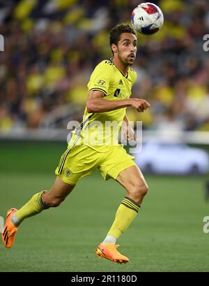 10. Mai 2023: Nashville SC Forward Ethan Zubak (11) dribbelt während der zweiten Hälfte eines MLS-Spiels zwischen dem FC Dallas und dem Nashville SC im Geodis Park in Nashville, Tennessee, Steve Roberts/CSM gegen den FC Dallas Stockfoto