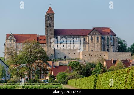 Quedlinburg Collegiate Church mit St. Burg Servatius Stockfoto