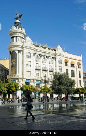 Edificio de La Union y el Fenix, historisches Gebäude, Plaza de las Tendillas, Platz, Cordoba, Provinz Cordoba, Andalusien, Spanien Stockfoto