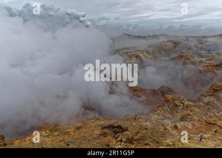 Geothermal Area Gunnuhver, nahe Grindavik, Island Stockfoto